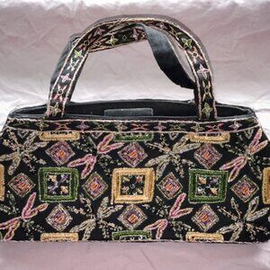 Beaded, embroidered purse